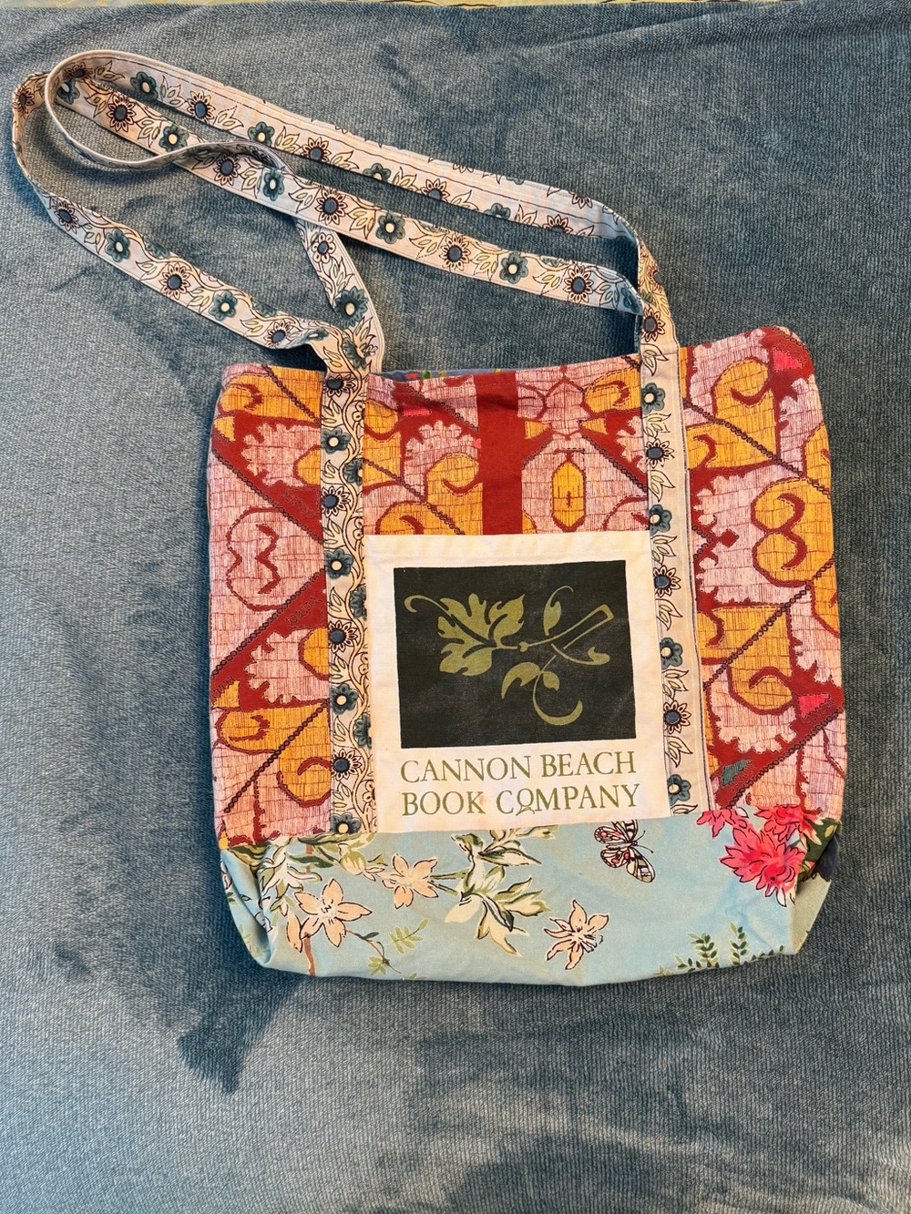 Floral Patchwork Tote Bag - Multicolor